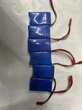 Lot of 6x 3.7V 780mAh Li-ion Battery Packs  w/ JST Connectors + Balance Board