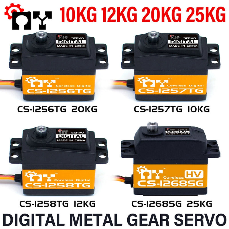 MY RC Coreless Servo 6V 10kg 12kg 20kg 25KG High Torque 25T for 1/8 1/10 RC Car