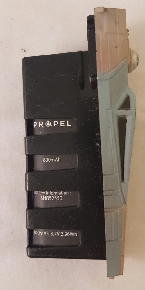 Propel LiPo battery pack, black with 800mAh label and connector terminals