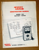 Eico Battery Tester Model 584 Vintage Construction  Manual Battery