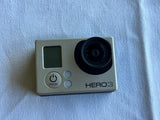 GoPro HERO3 silver action camera with front LCD and wide-angle lens