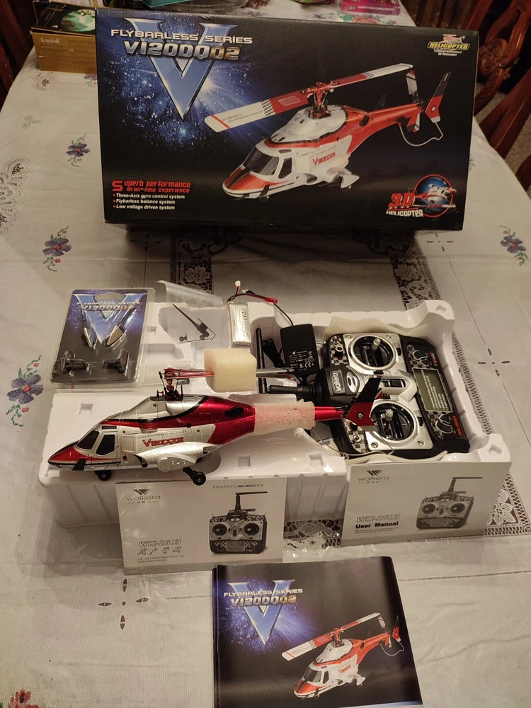 Wlkera V120DQ02 Brushless 3D 6CH RC Helicopter RTF 2.4GHz with WK-2603