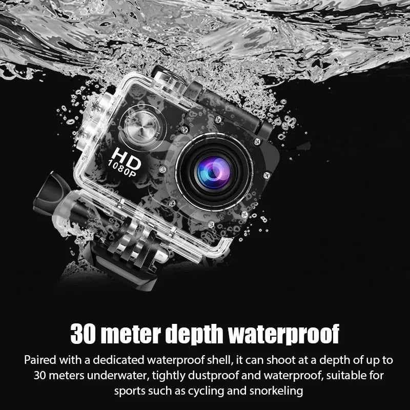 Underwater Waterproof Action Camera Outdoor Sports DV Diving Skiing Helmet Video