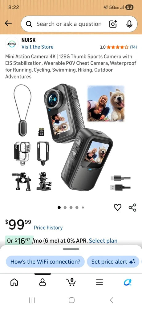 nuisk mini action camera 4k