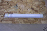 Cylindrical white battery cartridge with label and end caps