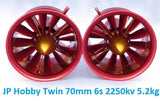 JP Hobby Full Metal Twin 70mm 12 Blade EDF Fan Unit 4S 6S For RC Jets F-14 SU-35