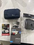 GoPro Hero 4 Silver Touch display Waterproof w/ Case, Sandisk Card & Dog Harness