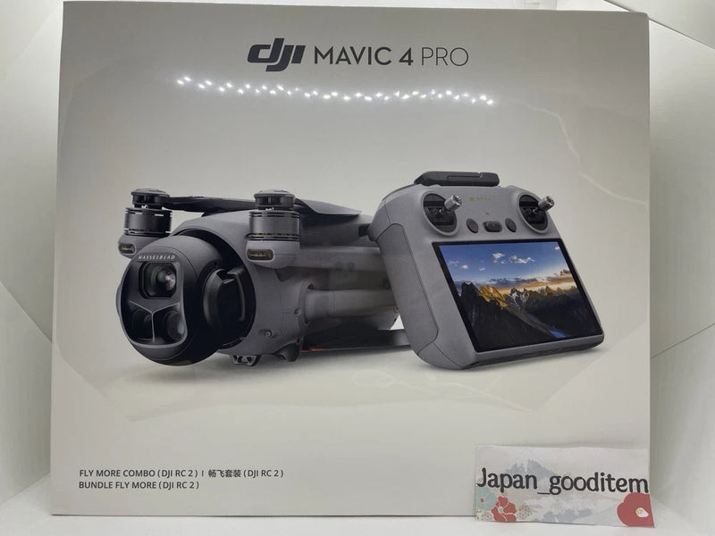 DJI Mavic 4 Pro drone with RC 2 controller on product box