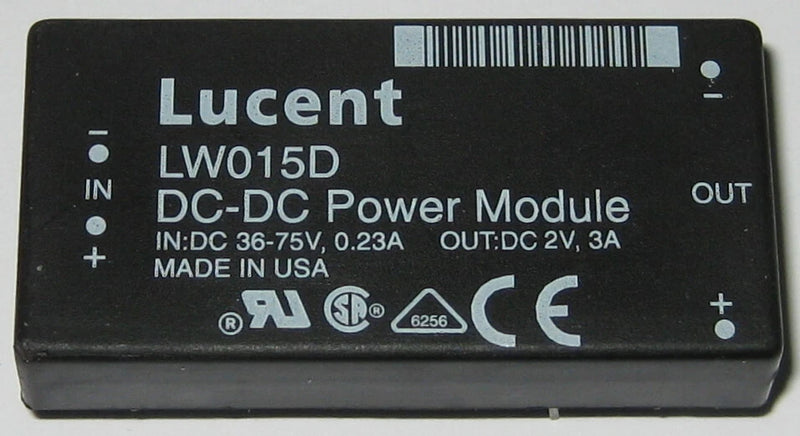 Lucent DC-DC Regulated Converter  - 2V / 3A DC Output - LW015D - 36-75V DC Input