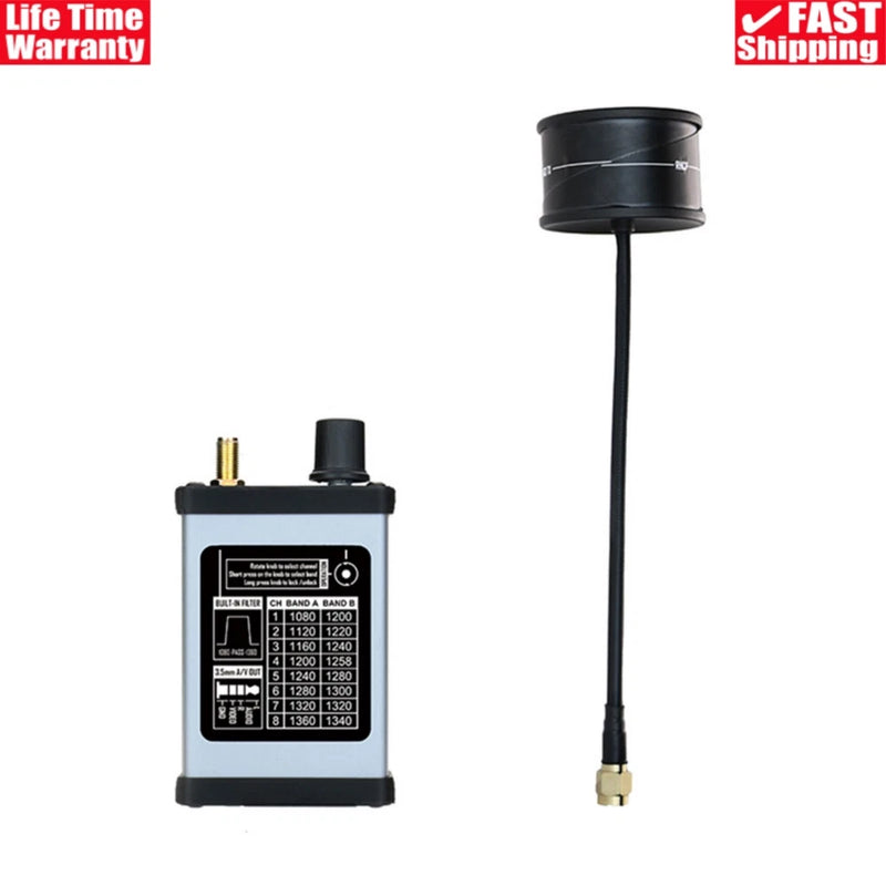1.3G VRX V2 1080-1360MHz Video Receiver Module With Antenna for FPV Drones