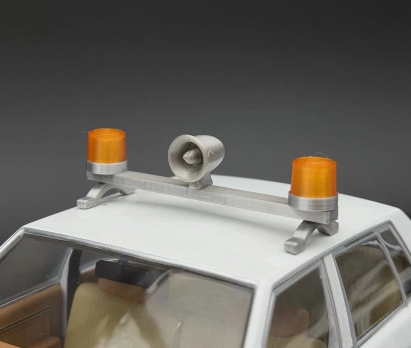 1/24 25 Scale Model Amber Twin Beacon Ray Speaker Police Lightbar Visibar 2461A