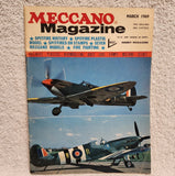 Meccano Magazine March 1969 cover with two WWII model airplanes and bold title text