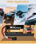 2S Lipo Battery 6500mAh 7.4V RC Battery 90C Hard Case 1 Pack