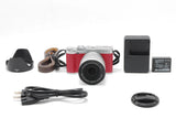[NEAR MINT] FUJIFILM X-A1 16.3 MP Digital Camera Red Body w/ XC 16-50mm Lens