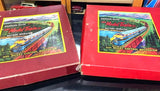 Lot of 2-Box Standard Gauge Vintage Large Model Train Set Battery Operated Japan Battery