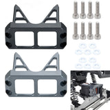 Metal RC servo mount protective cover set with screws and washers, dark gray/black