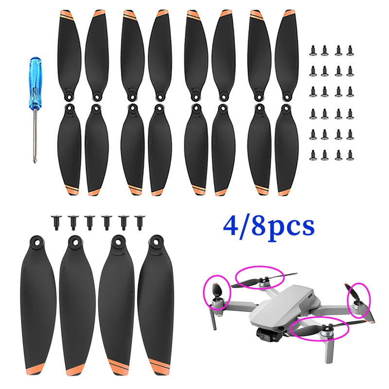 For DJI MINI 2/MINI SE/MINI 2 SE Drone 4/8pcs Low Noise Propellers