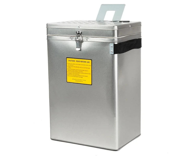 BAFBATSAFEXLS BAT-SAFE XL LIPO BATTERY CHARGING SAFE BOX, UN-PAINTED: SILVER Battery