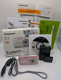 (MINT  Boxed) Panasonic LUMIX DMC-S1  Pink 12.1MP Digital Camera Y2K Japan Retro