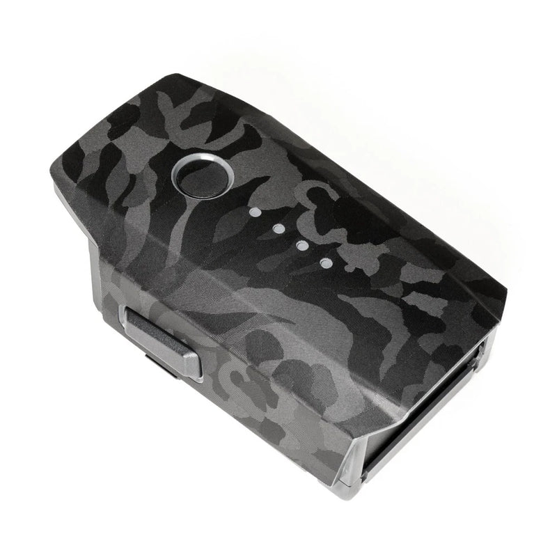 Drone battery skin sticker, black camo wrap with textured bumpy finish