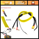 600mm 2S XT60 Lipo Battery Charging Balance Cable Leads 4mm 5mm Bullet Connector Battery