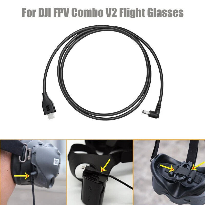 Portable for DJI FPV Combo Drone Goggle V2 Glasses Battery Power Supply Cable