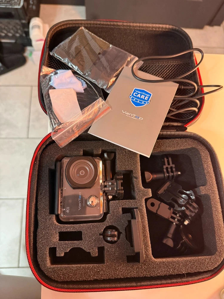 VanTop Moment 3 Waterproof Sport 4K Action Camera with extras - no mini sd card