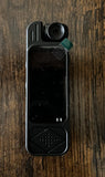 Mini portable action camera with front lens and dark screen display