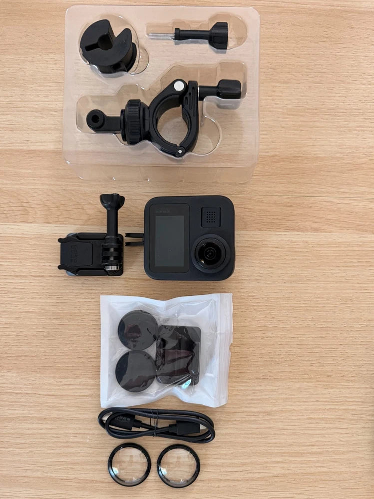 Brand New GoPro MAX 360 5.6K Action Camera - Black w/ lens protector/pole mount