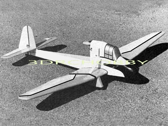 Luton LA3 Buzzard II 61" Wingspan RC Airplane Kit Laser Cut Balsa Ply Short Kit
