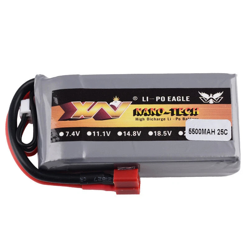 1PCS 7.4V 5500mAh Lipo Battery For Wltoys 12428 12429 12423 RC Car feiyue 03 Q39