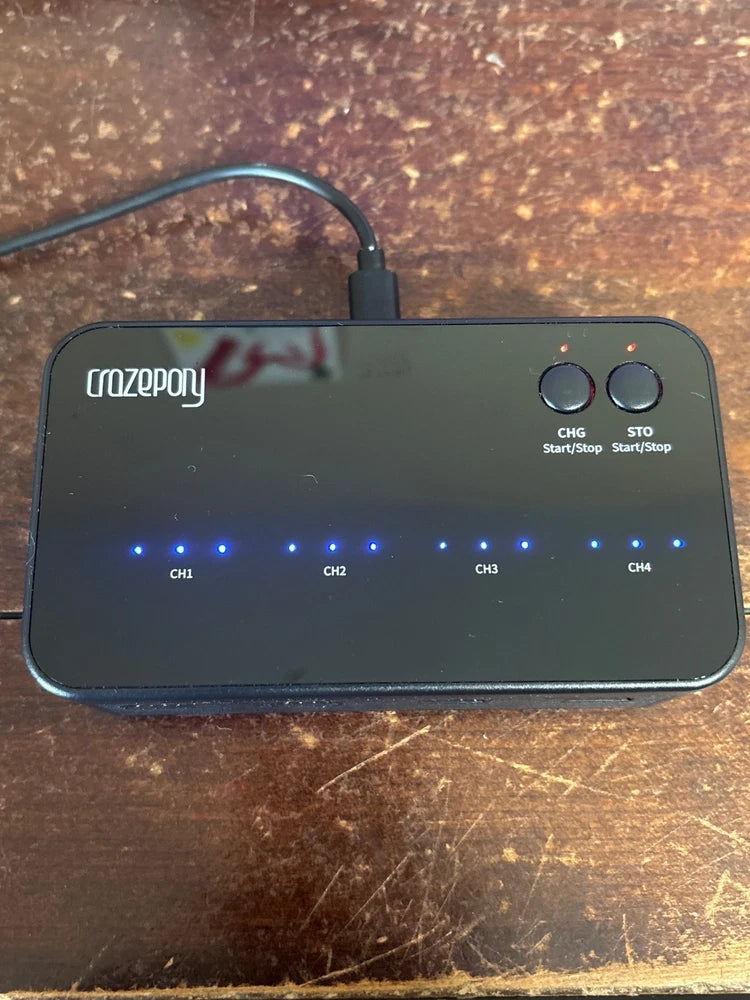 Crazepony 4 Ports LiPo Battery Storage Charger and Discharger, 1S-3S RC Balance Battery