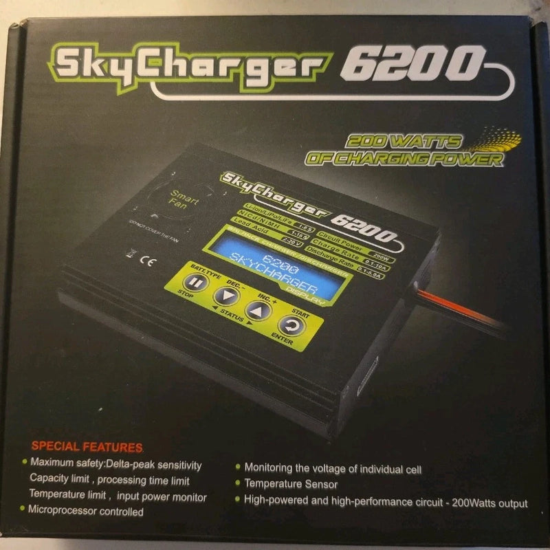 SkyCharger 6200 200 Watts Digital Balance Charger Discharger Battery
