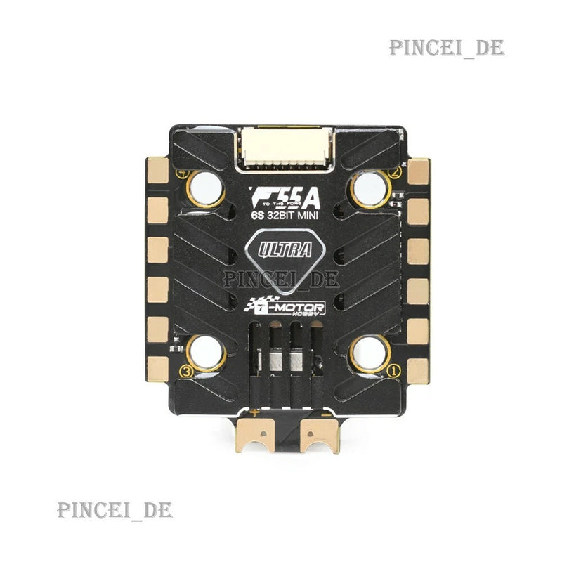 Black FPV 4-in-1 ESC electronic speed controller circuit board with gold connectors