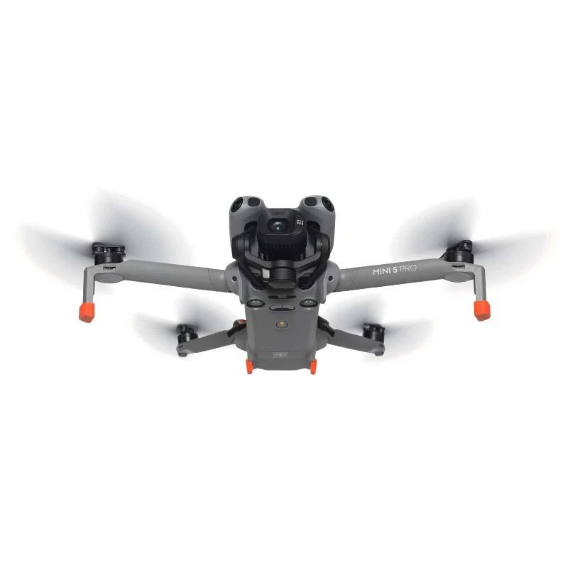 Raised landing gear bracket with tripod legs for DJI Mini 5 Pro, gray with orange tips