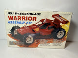Battery-powered off-road car model kit box with Warrior assembly artwork