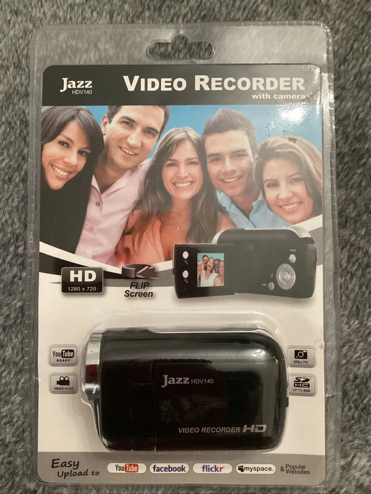 JAZZ DV140 VIDEO CAMCORDER BLACK 1.44" LCD 4X DIGITAL ZOOM New in Sealed Package