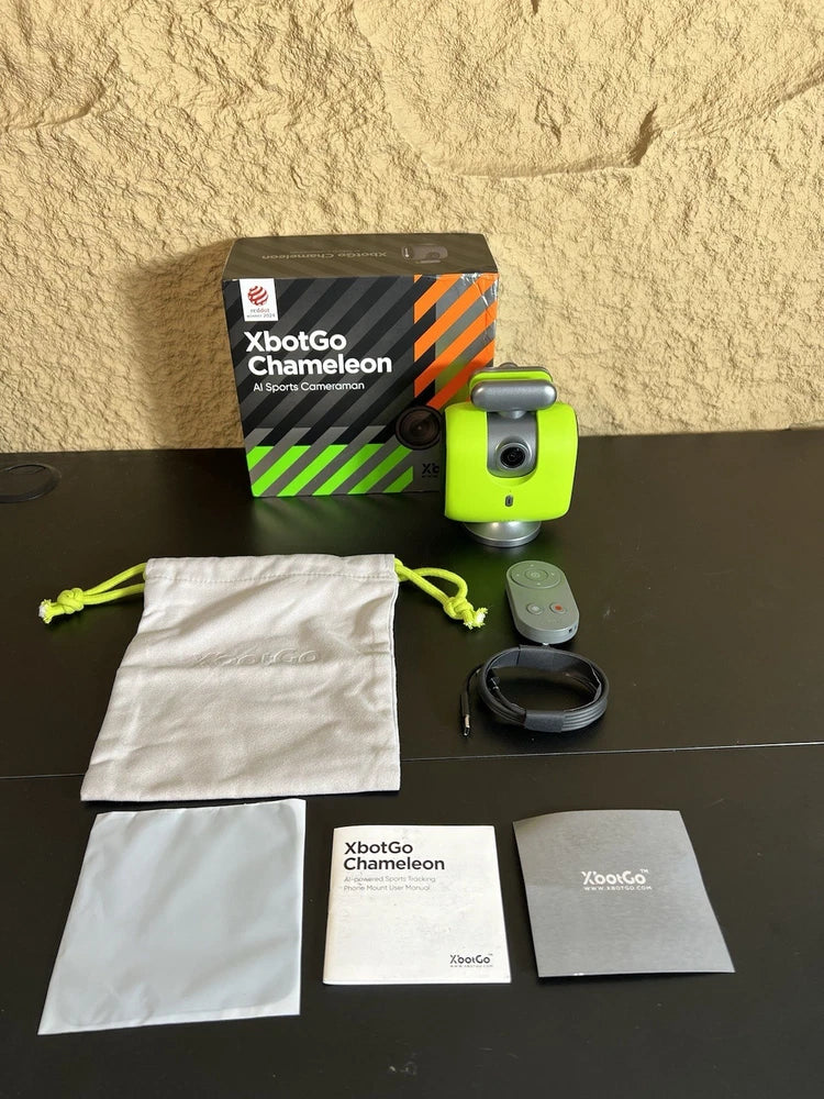 XbotGo Chameleon AI Tracking Sports 4K Action Camera in Lemon Green