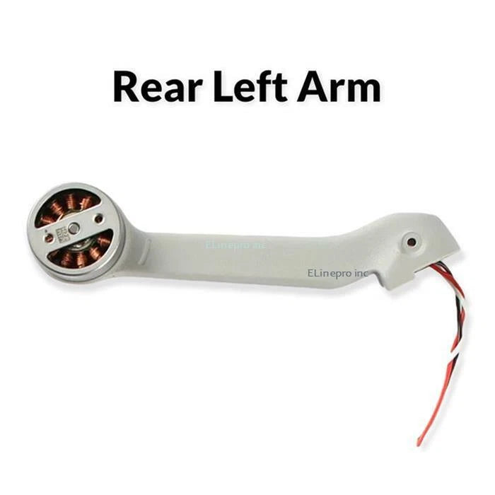 DJI Mavic Mini 2 rear left motor arm with motor housing and red/black wires