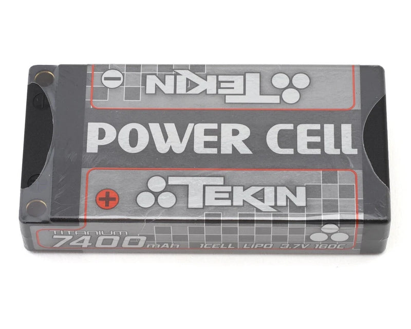 Tekin Titanium Power Cell 1S Shorty LiPo Battery 160C (3.7V/7400mAh) w/5mm Battery