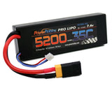 Powerhobby 2S 7.4V 5200mAh 35C Lipo Battery Pack with XT60 Plug and Traxxas Battery