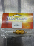 Miracle fuel filter with brass body and threaded inlet/outlet fittings