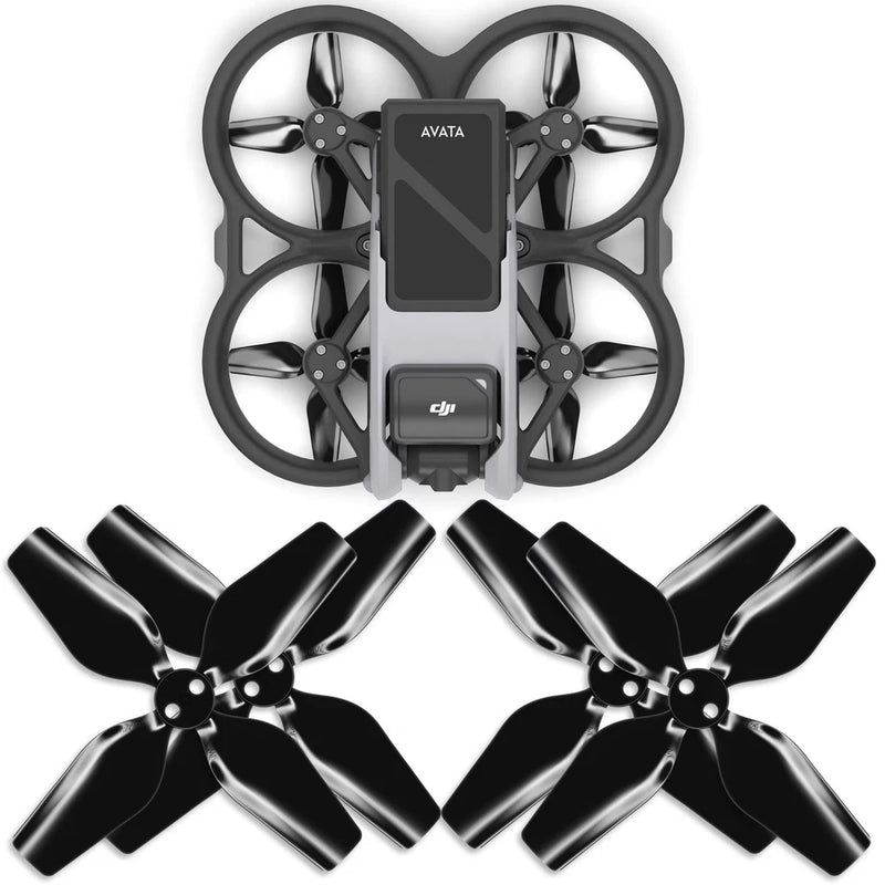 4-Blade Upgrade Propellers for DJI Avata - Black, 4 Pcs