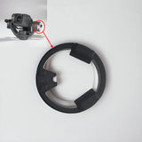 Black gimbal P-axis motor shock cap cover with three molded tabs