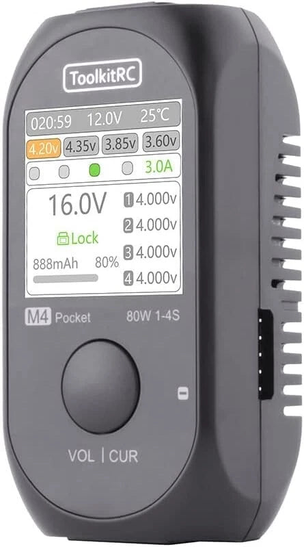 ToolkitRC M4 DC Battery Charger Workstation (4S/5A/80W) [TLK-M4POCKET] Battery