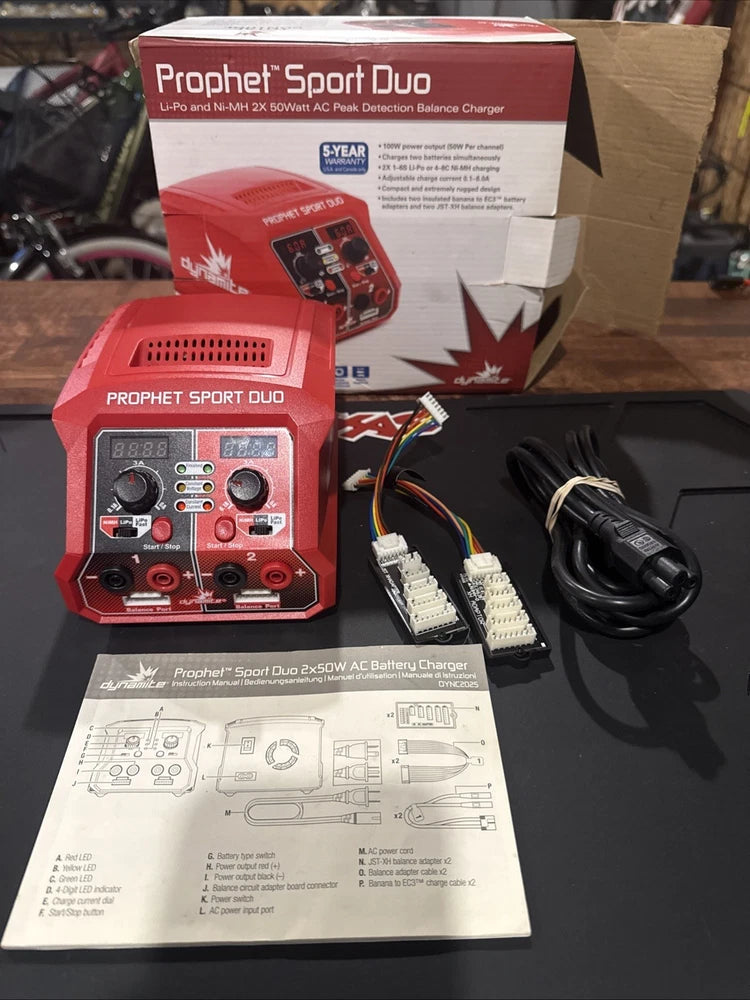 Dynamite Prophet Sport Duo RC Dual Lipo/NIMH 2s-6s Battery Charger Battery