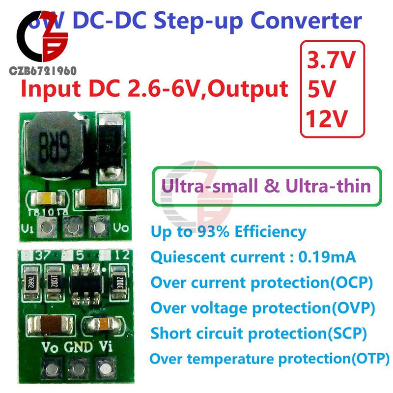 DC2.6~4.5V / 2.6~6V to DC 3.7V 5V 12V ??3% Step Up Boost Voltage Regulator Module