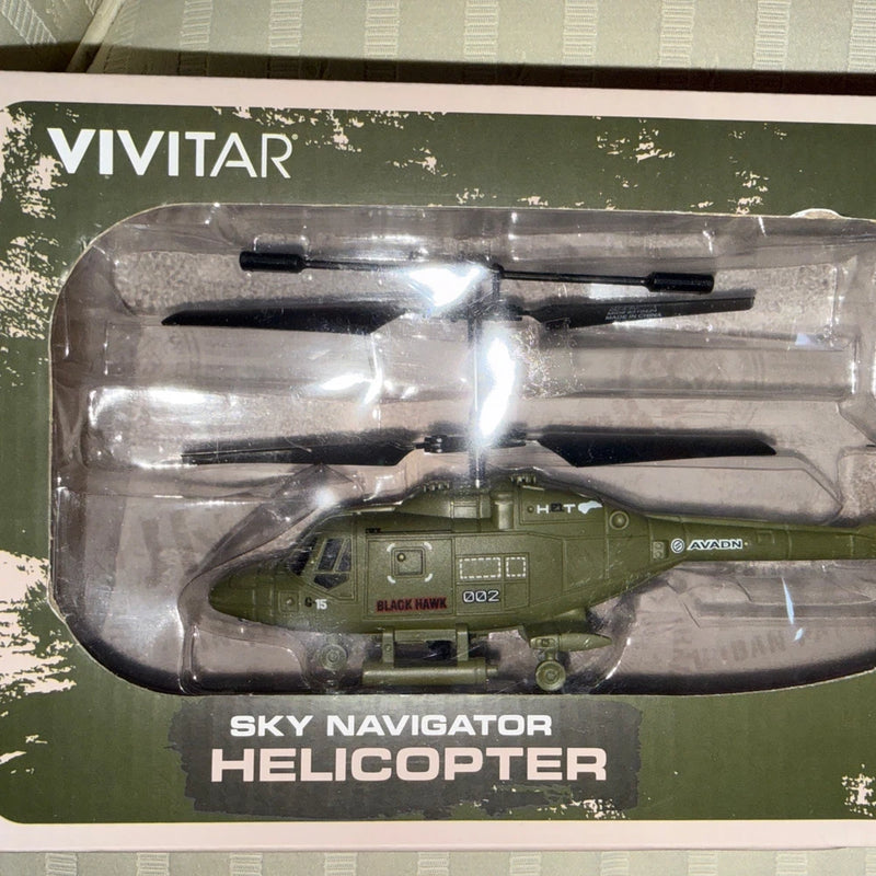 Vivitar Sky Navigator Remote Control Helicopter LED Lights Ages 8+ Box Wear