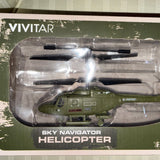 Vivitar Sky Navigator Remote Control Helicopter LED Lights Ages 8+ Box Wear