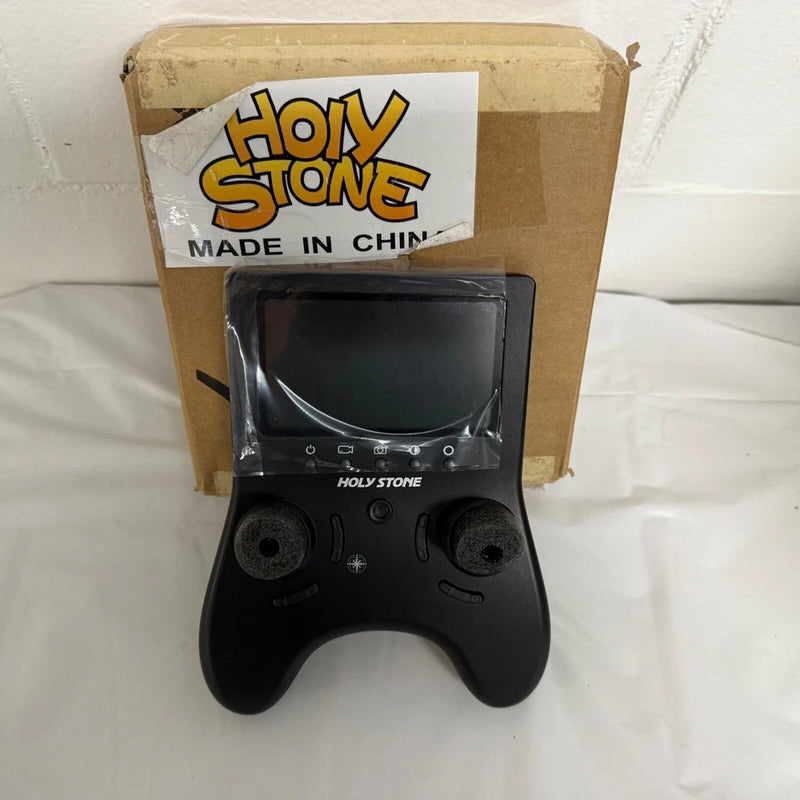 Holy Stone drone remote controller, black handheld with dual thumbsticks and buttons